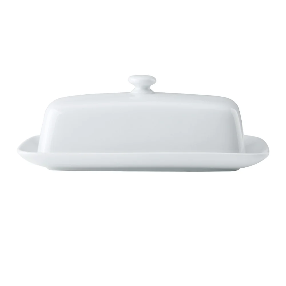 Mikasa Chalk Porcelain Butter Dish - White