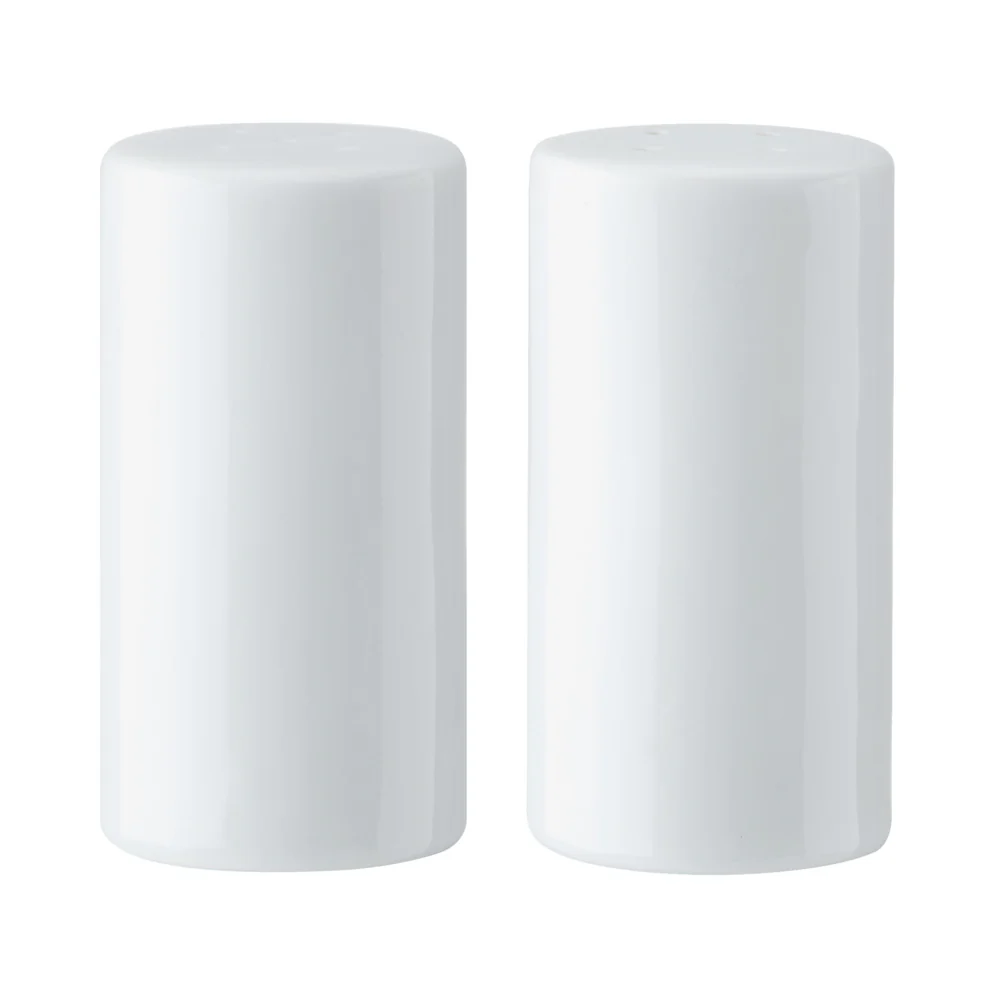 Mikasa Chalk Salt & Pepper Shakers - White Mikasa Chalk Salt & Pepper Shakers - White
