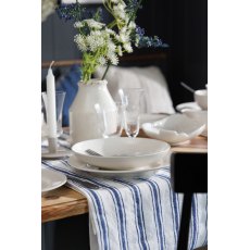 Mikasa Navy Stripe Linen-Blend Table Runner 230 x 34cm