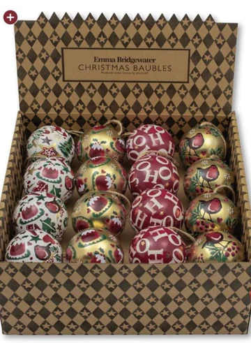 Emma Bridgewater Christmas Celebration Baubles Assorted