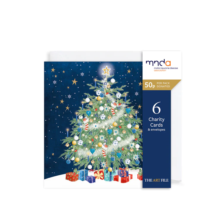 Starry Tree Christmas Charity Cards - 6 Pack