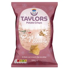 Taylors Festive Pigs In Blankets Potato Crisps 150g