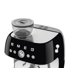 SMEG Espresso Coffee Machine With Grinder - Black