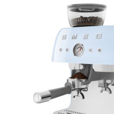 SMEG Espresso Coffee Machine With Grinder - Pastel Blue