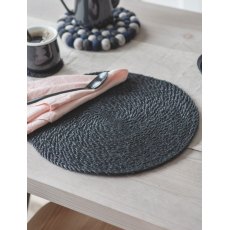 Garden Trading Set of 4 Jute Placemats Black