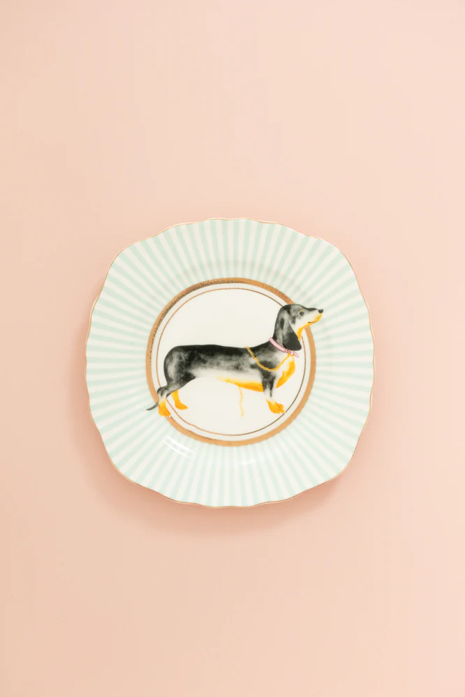 Yvonne Ellen Sausage Dog Cake Plate