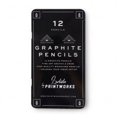 Printworks 12 Colour Pencils - Graphite