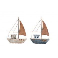 Decorative Boat With Metal Sail