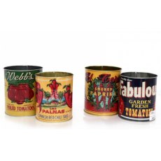 Set of Two Vintage Style Tomato/Chilli Tins