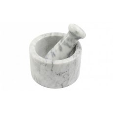 White Marble Mortar Set