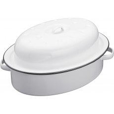 Living Nostalgia Enamel Roaster With Lid 30cm