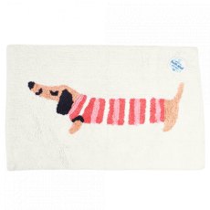 Tufted Cotton Bath Mat Sausage Dog