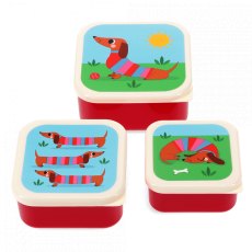 Snack Boxes Sausage Dog S/3