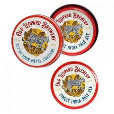 Metal Coasters Old Leopard Brewery S/4
