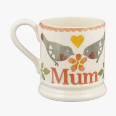 Emma Bridgewater Lovebirds Coral Mum 1/2 Pint Mug