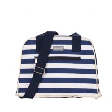 KitchenCraft Lulworth 11.5 Litre Blue Stripe Holdall Style Cool Bag