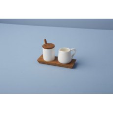 Amelia Teak Cream & Sugar Set