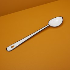 Harlow White Enamel Mixing Spoon