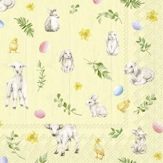 IHR Napkins Lammy & Friends Yellow