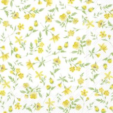 IHR Napkins Happy Flowers Yellow