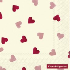 Emma Bridgewater Napkins - Pink Hearts Cream