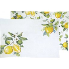 IHR Placemat Lemon Wreath Mint