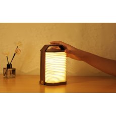 Gingko Smart Origami Lamp Natural Walnut Wood
