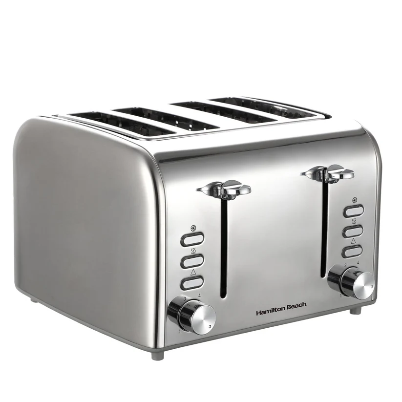 Hamilton Beach Rise 4 Slice Brushed & Polished Stainless Steel Toaster