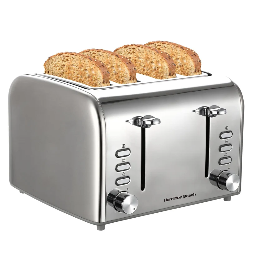 Hamilton Beach Rise 4 Slice Brushed & Polished Stainless Steel Toaster
