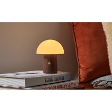 Gingko Mini Alice Mushroom Lamp Walnut