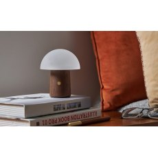 Gingko Mini Alice Mushroom Lamp Walnut