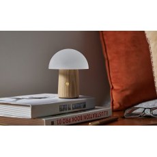 Gingko Mini Alice Mushroom Lamp White Ash