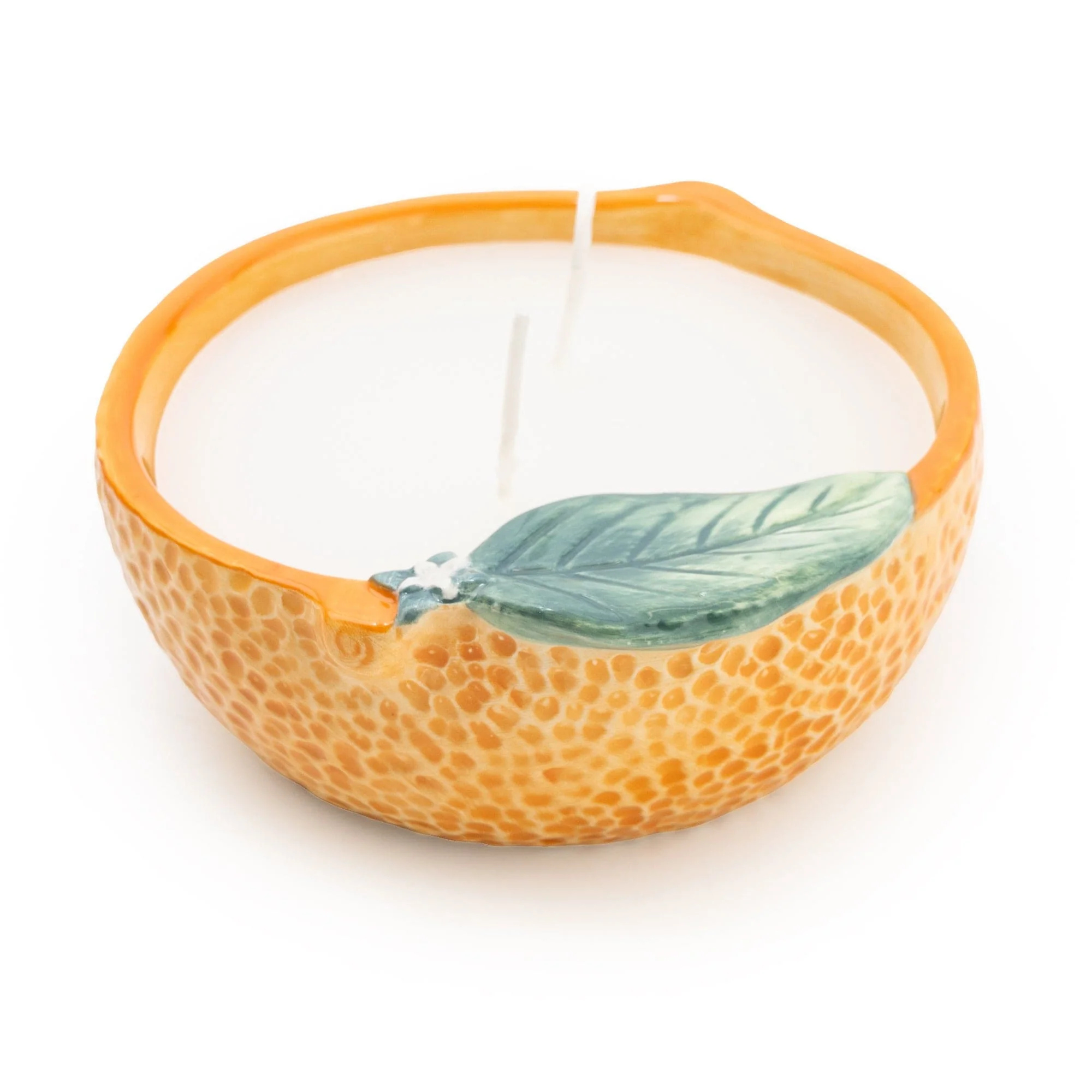 Orange Ceramic Candle - Orange Blossom Musk Scent