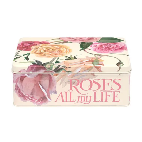Emma Bridgewater Pink Roses Deep Rectangular Tin