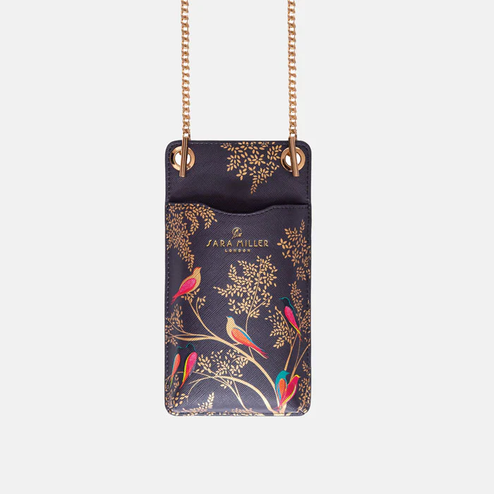 Sara Miller Phone Pouch - Smokey Birds