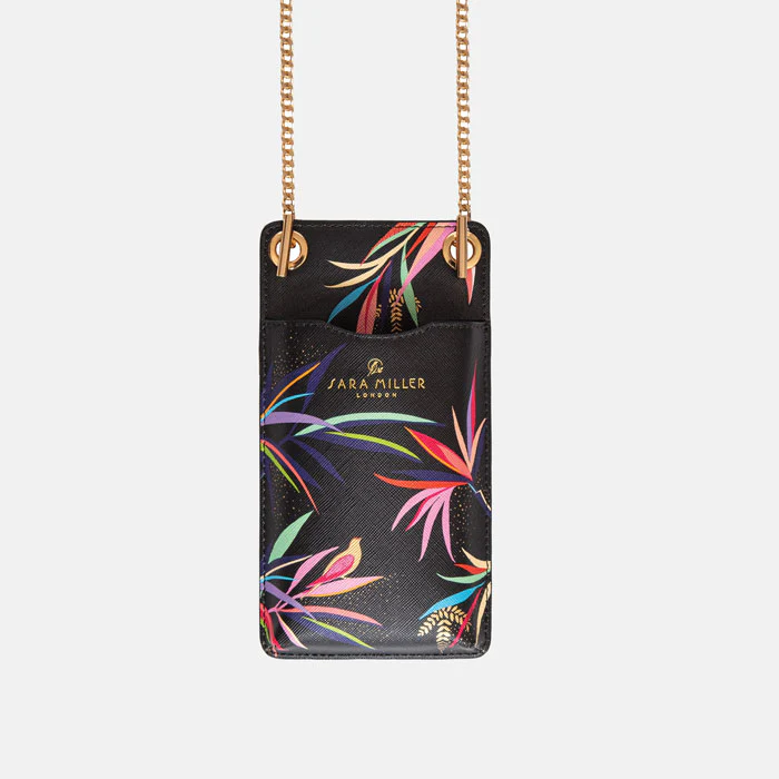 Sara Miller Phone Pouch - Black Bamboo