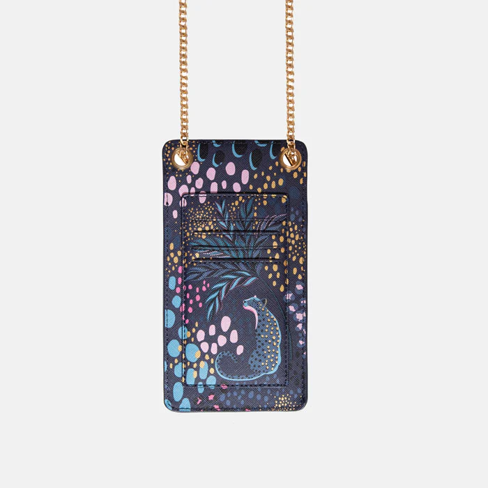 Sara Miller Phone Pouch - Midnight Leopard