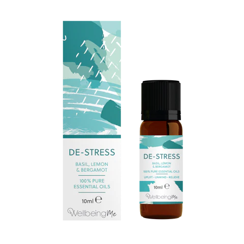 WellbeingMe De-Stress Essential Oil Basil, Lemon & Bergamot 10ml WellbeingMe De-Stress Essential Oil Basil, Lemon & Bergamot 10ml