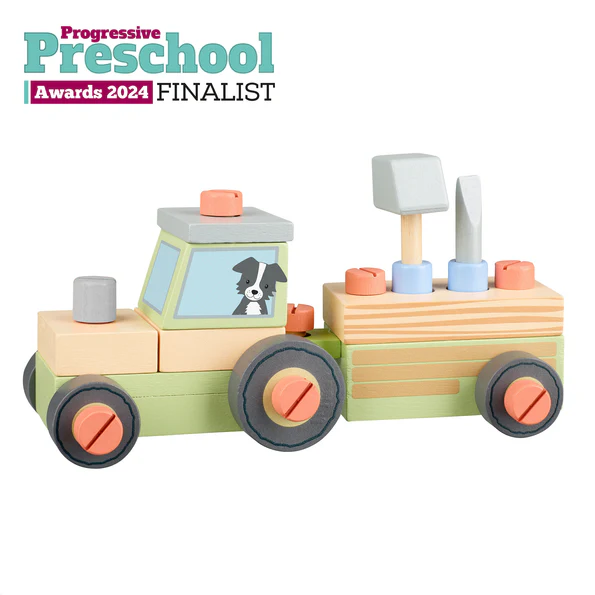 Orange Tree Toys Farmyard Buildable Tractor