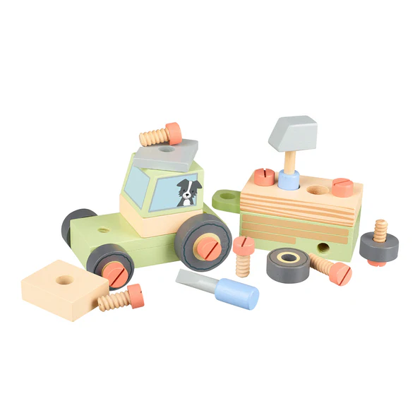 Orange Tree Toys Farmyard Buildable Tractor