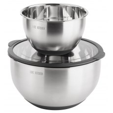 Luxe Kitchen Set of 2 Stainless Steel Mixing Bowls Luxe Kitchen Set of 2 Stainless Steel Mixing Bowls