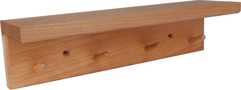 Redecker Wall Mount with Shelf - 4 Hooks