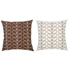 Orla Kiely Large Linear Stem Chocolate Cushion