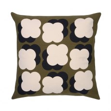 Orla Kiely Cushion Shadowflower Dark Olive/Duck Egg