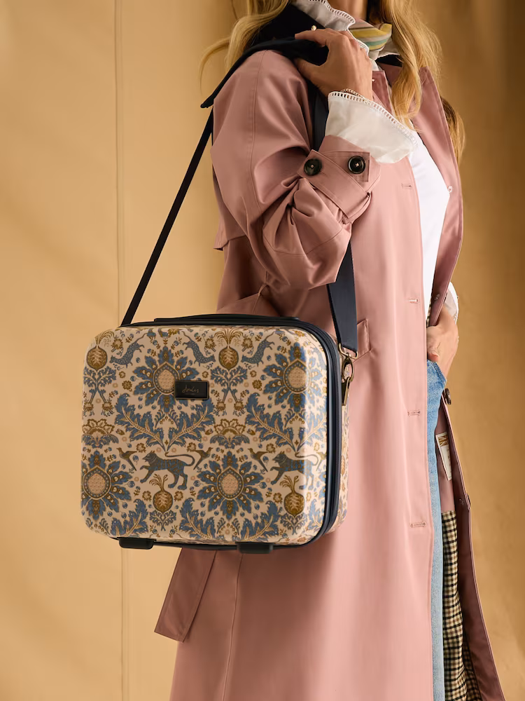 Joules Damask Print Hard Shell Vanity Case
