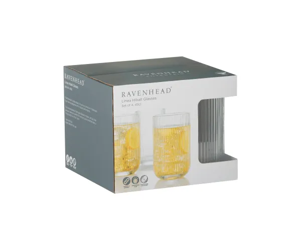 Ravenhead Linea Set Of 4 Hiball Glasses Ravenhead Linea Set Of 4 Hiball Glasses