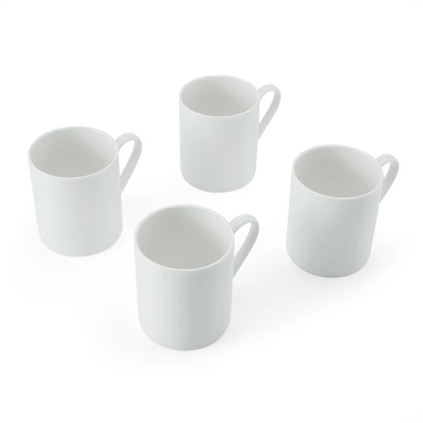 Mikasa Egret China Mugs Set of 4 White