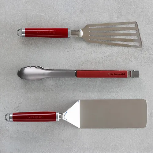 KitchenAid 3 Piece Indoor Grilling Set - Empire Red