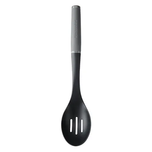 KitchenAid Soft Grip Slotted Spoon - Charcoal Grey