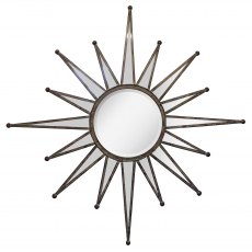 Large Metal Starburst Mirror